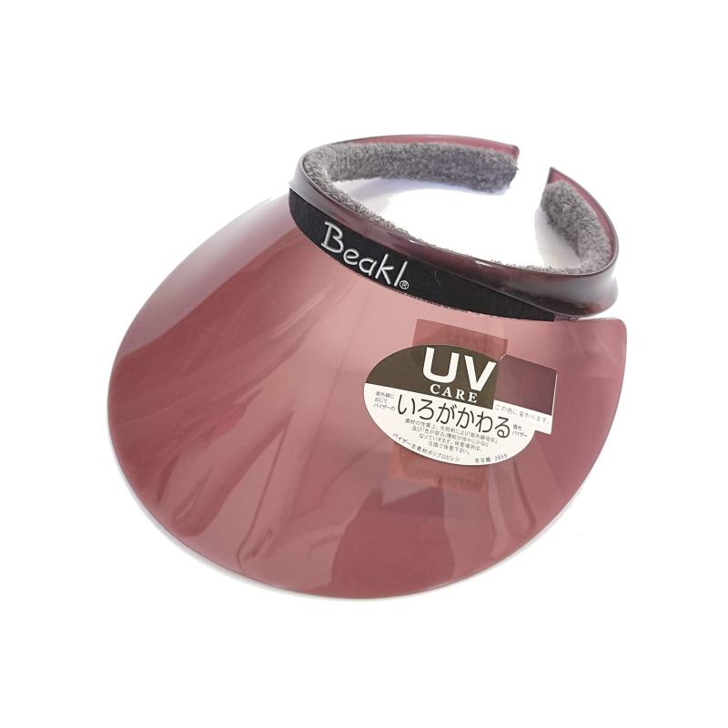【楽天市場】[BEAKL] UVカット バイザー ビークル ラージサイズ 色が変わる 大庇 サンバイザー (ブラウン)：SLOPEUP