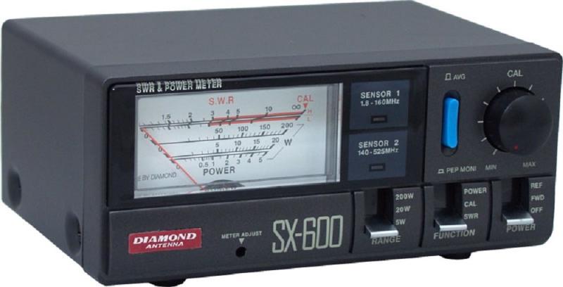 第一電波工業　ダイヤモンド　SX600　通過形SWR・パワー計（1.8～525MHz・2センサー内蔵）｜SLOPEUP