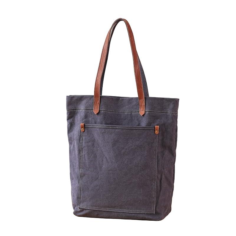 ＩＯＫＩ ＨＡＭＰＵ(イオキ ハンプ) 帆布×本革 トートバッグ ショルダーバッグ ノートパソコンが入る 2way A4 通勤