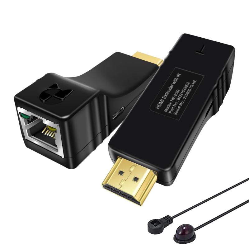 HDMIエクステンダー HDMI延長器 フルHD 1080P/HDCP対応 80Mまで延長 CAT5E/CAT6 LANケーブルが必要電源 HDMIケーブル不要 USB給電 EDIDマネージャー HDMI送信機と受信機