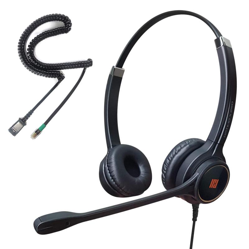 IPD IPH-255 ダブルイヤーNCヘッドセット USBアダプター付き Microsoft Teams、Skype、Zoom、SkypeなどのPCソフトフォン用 ビジネス用 Avaya Cisco Jabber その他の通信ソフトウェアプログラム用
