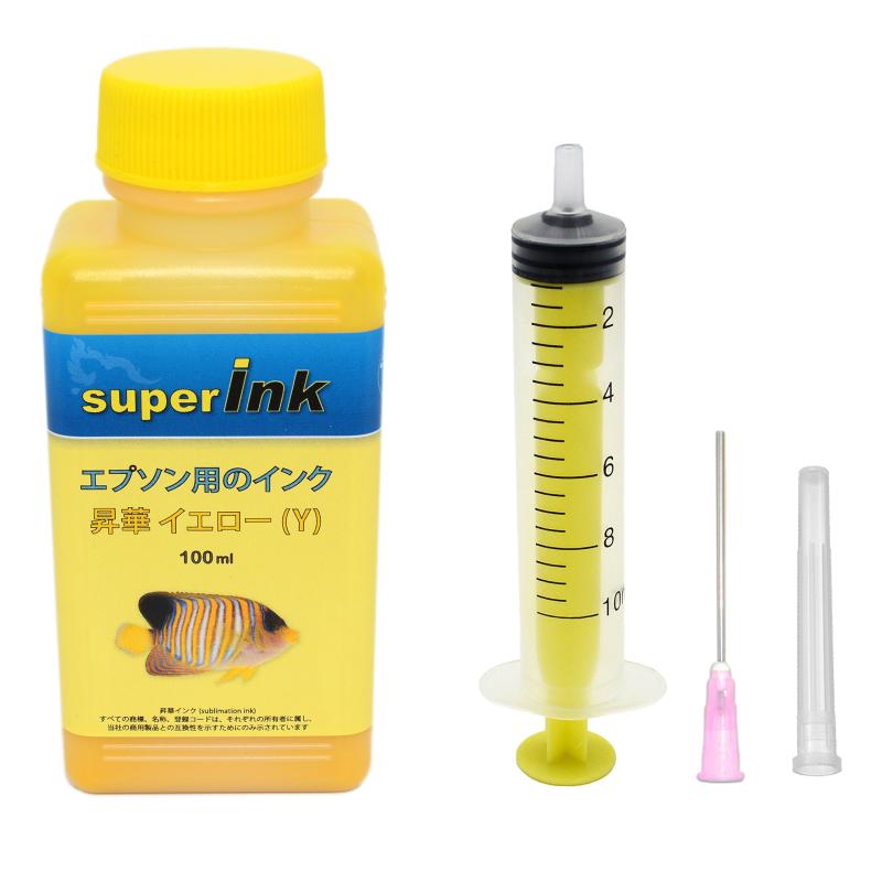 エプソン （EPSON）用 （昇華） 詰め替え 取り替えっこインキ superInk（全機種相応う） + グローブ + 10ml教え込むこと器 + 針 + 旗がしら