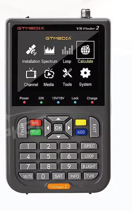 zmart V8 Finder2 DVB-S2 1080P 人工衛星ファインダ デジタル FTA DVB-SS2S2X 交通信号さがし当てる器 受付機 LCD 映写幕 人工衛星合わせる用 日本語言いあらわす書付き添い人