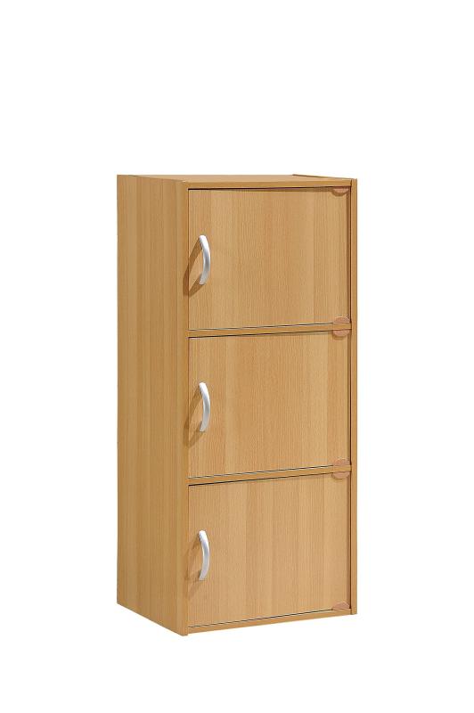 Hodedah 3 Door Bookcase