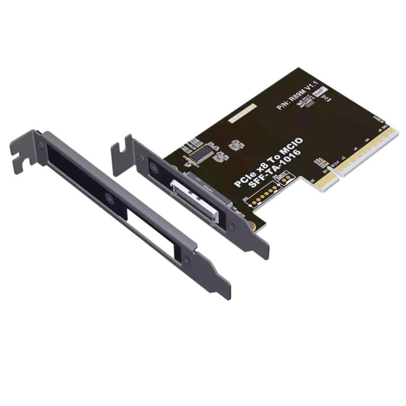 Xiwai PCIE5.0 16x PCI-Express to Dual MCIO 8i SFF-TA-1016 ミニクールエッジIO VROCアダプター
