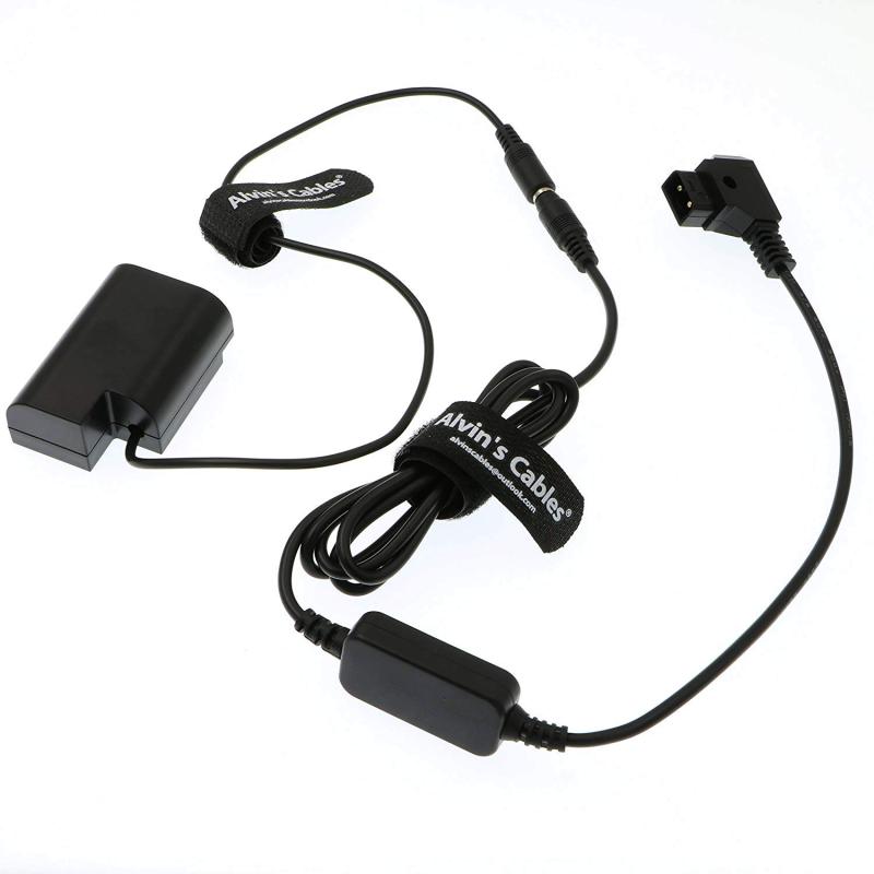 Alvin's Cables DMW-DCC17 DMW-BLK22 ダミーバッテリー - D-tap 電源アダプターコイル状ケーブル、for Panasonic Lumix S5 S5II S5K S5C GH6 GH5II G9 G9II カメラ用
