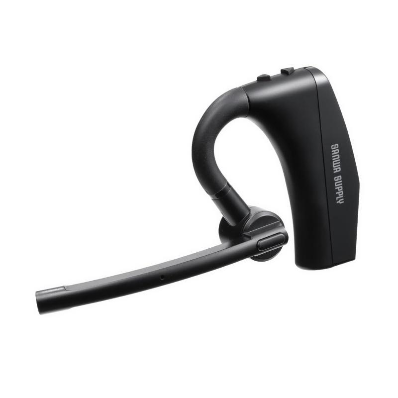 サンワダイレクト Bluetoothヘッドセット 片耳 オープンイヤー デュアルマイク付き ノイズキャンセルマイク 両耳対応 マルチポイント対応 USB-C充電 片耳イヤホン ハンズフリー ワイヤレス 400-