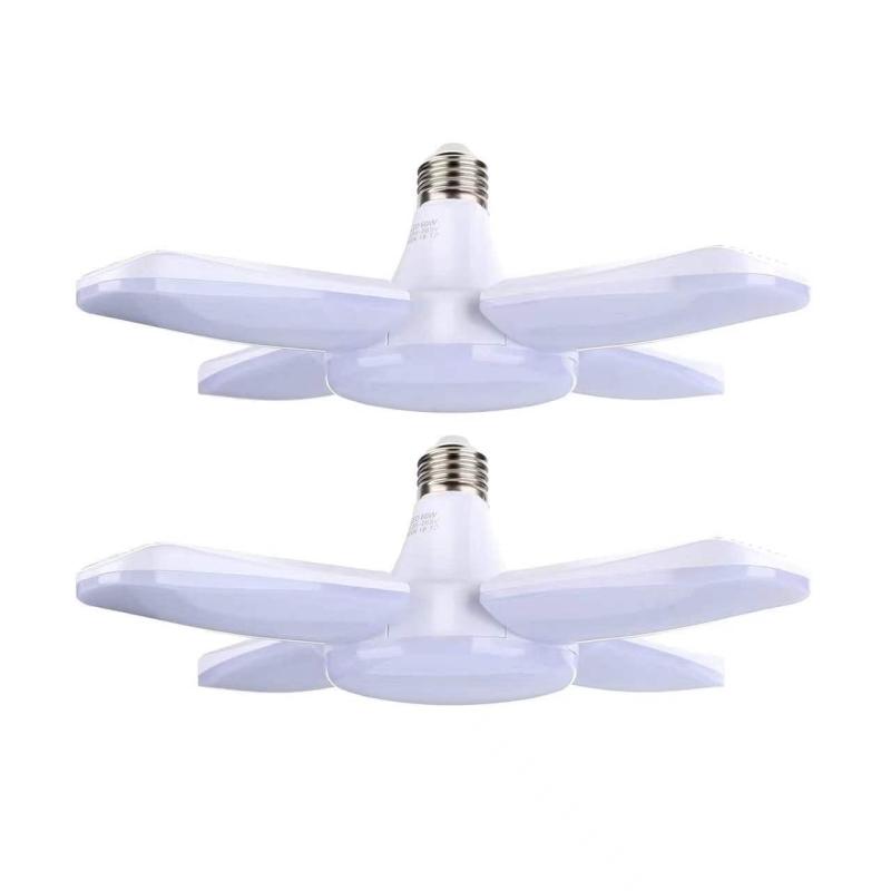 LEDシーリングライト ガレージライト led E26 LED電球 5灯式 60W 昼白色 6500K 現場用ライト ペンダントライト 天井照明 ダイニング 折りたたみ式 シンプル おしゃれ 工事不要 角度調節可能 省エネ