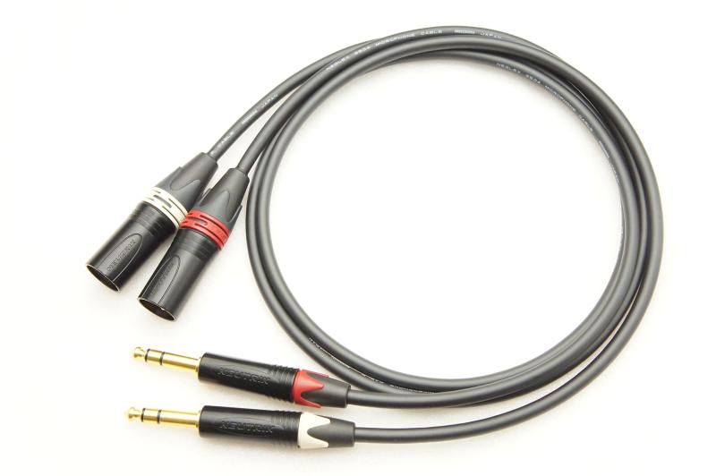 ONKODO 2534 XLR(オス)→TRS(ステレオフォン) 2本ペアケーブル