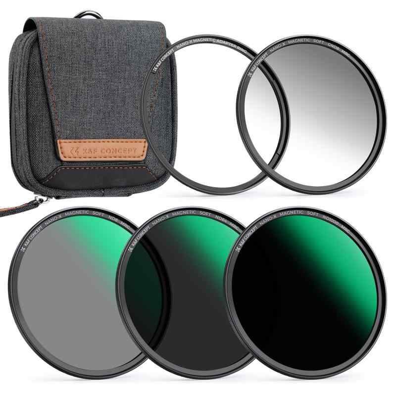K&F Concept 磁気アダプターリング+GND8+ND8+ND64+ND1000 5点セット