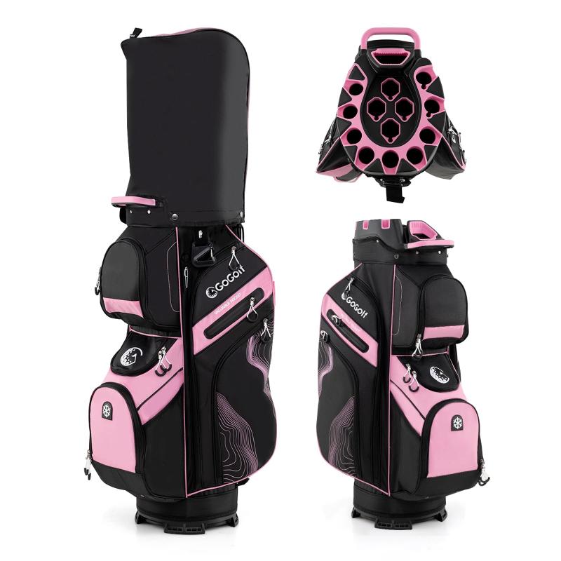 楽天市場】Giantex ゴルフバッグ キャディバッグ 軽量2.6kg 14分割 9.5