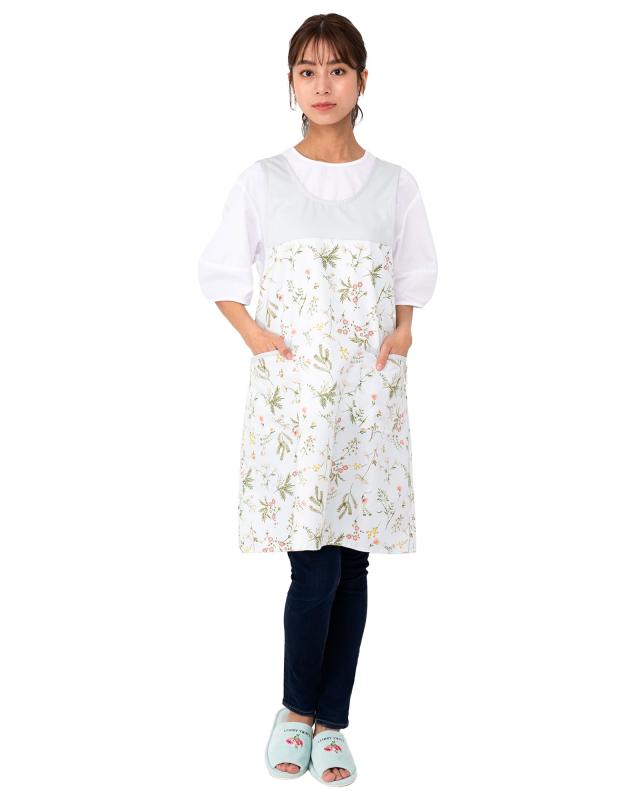 [ナイガイ] 前垂れ Laura Ashley 花柄 オシャレ はりつけ台前垂れ 選べる手合い 紐なし 隠し付き添い人 北欧風 園芸 勝手もと 喫茶店 保育園 フローリスト 一皿分の料理店用 レディース laura-ashley03