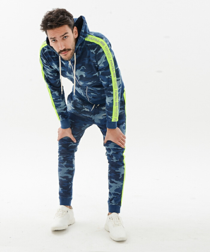 高級感 セットアップ メンズ パーカー 春夏 春服 迷彩 カモ柄 リフレクター スポーティー 大きめ 韓国 イエロー ロングセラー Antofagastaen100palabras Cl