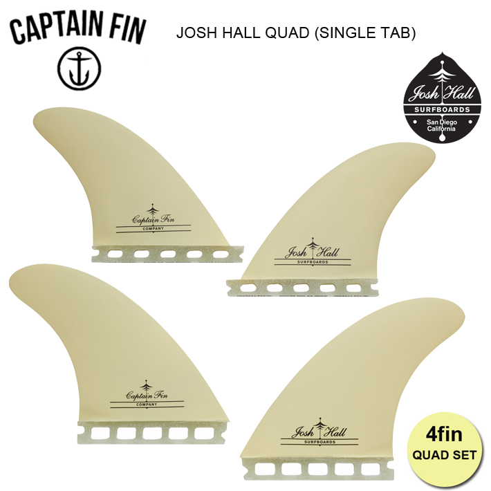 CAPTAIN FIN キャプテンフィン FUTURE フィン JOSH HALL QUAD Single Tab 4.75 ジョシュ・ホール クアッドフィン FUTURE フィン4本セット 送料無料！画像