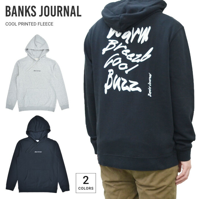 BANKS JOURNAL バンクス ジャーナル パーカー COOL PRINTED FLEECE プルオーバー フリース スウェット メンズ S-XL WFL0319 【バーゲン】
