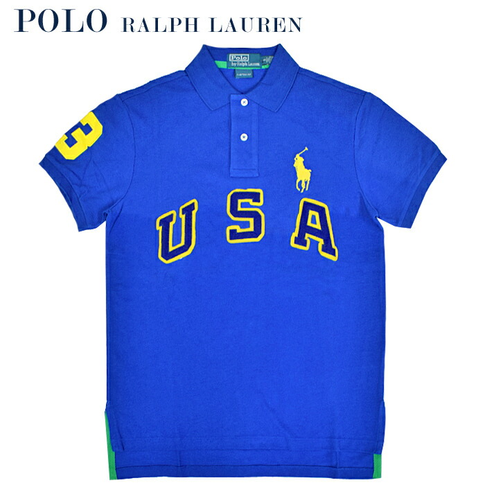 POLO by Ralph Lauren ポロ ラルフローレン Custom-Fit USA Big Pony Polo メンズ ポロシャツ ビッグポニー 半袖 【単品購入の場合はメール便発送】【在庫一掃】