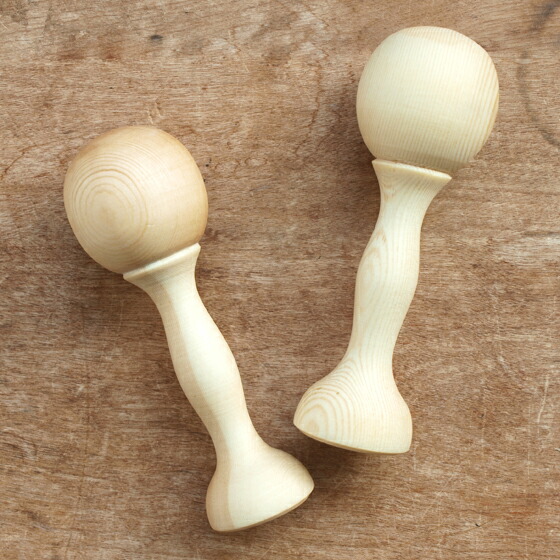 wooden baby maracas