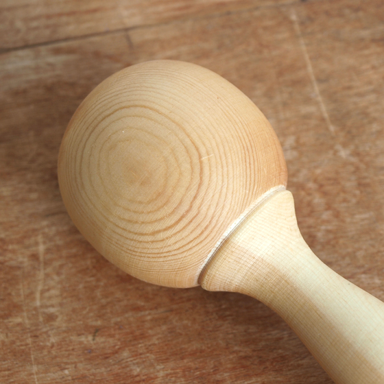 wooden baby maracas