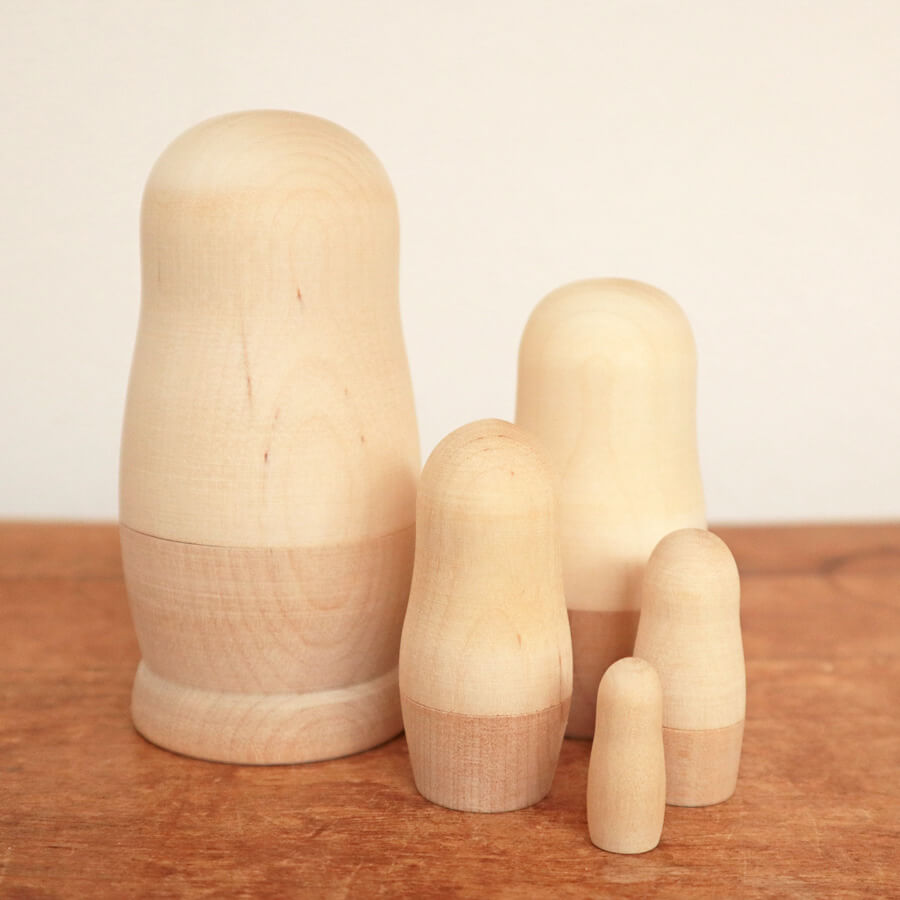 楽天市場】白木 おきあがりこぼし マトリョーシカ【VOLGA ヴォルガ