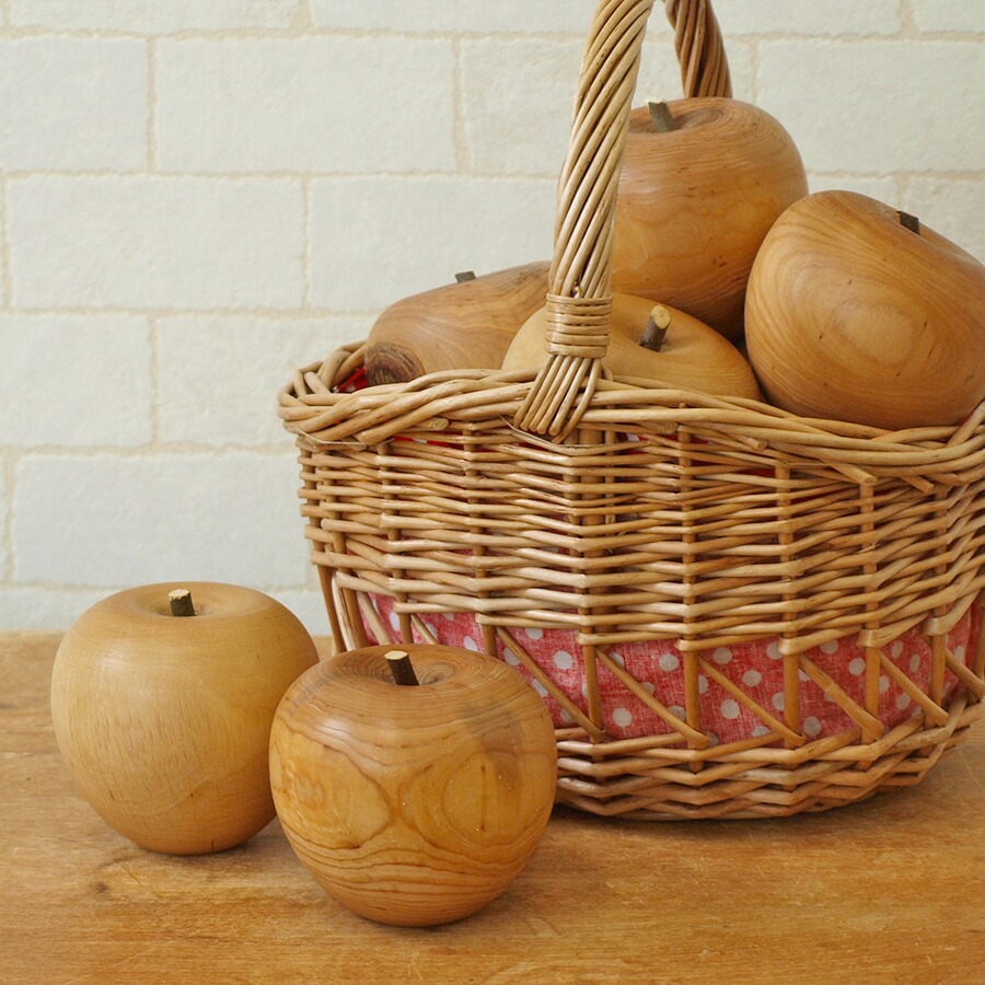 インテリア  オブジェ  ドイツ製 ドイツ製 オブジェ 木製 りんご 北欧 置物 玄関 インテリア