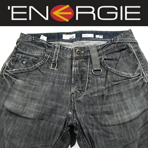 ENERGIE【00s後期物★MADE IN ROMANIA★技術の高さが実感できる加工と細部の作り】ブラックデニム パンツ【ブラック 淡黒】エナジー メンズ ジーンズ DIESEL ディーゼル G-STAR RAW ジースター RA-RE ラーレ REPLAY リプレイ 2000年代 Y2K【NEW YORK買い付け】【中古】