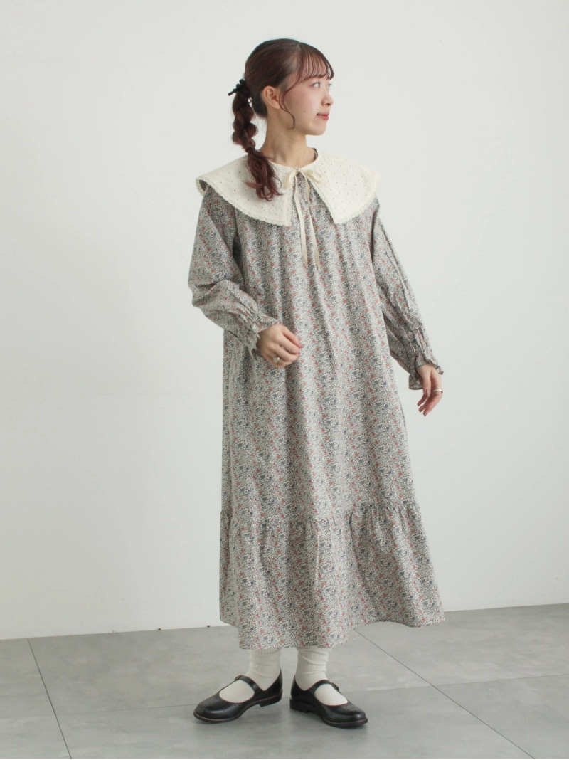 【LIBERTY FABRICS】Katie and Millie柄襟付衣装 TSUHARU サマンサモスモス 衣装・お召しもの 衣装 サクラ色 青色【貨物輸送無料】[ Fashion] ワンピース-レディースファッション
