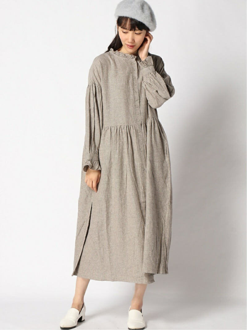 楽天市場 Rakuten Fashion フリルギャザーストライプワンピース Samansa Mos2 サマンサモスモス ワンピース 長袖ワンピース オレンジ ネイビー ベージュ 送料無料 Sm2 サマンサモスモス