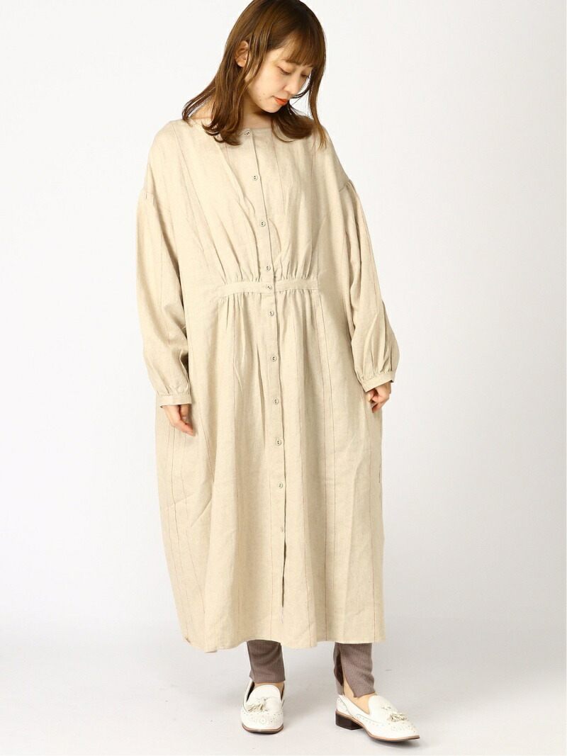 楽天市場 Rakuten Fashion 前後着極細ストライプワンピース Samansa Mos2 サマンサモスモス ワンピース 長袖ワンピース ベージュ グレー 送料無料 Sm2 サマンサモスモス