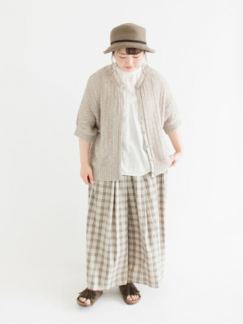 透かし柄ニットカーディガン Samansa サマンサモスモス Mos2 ニット