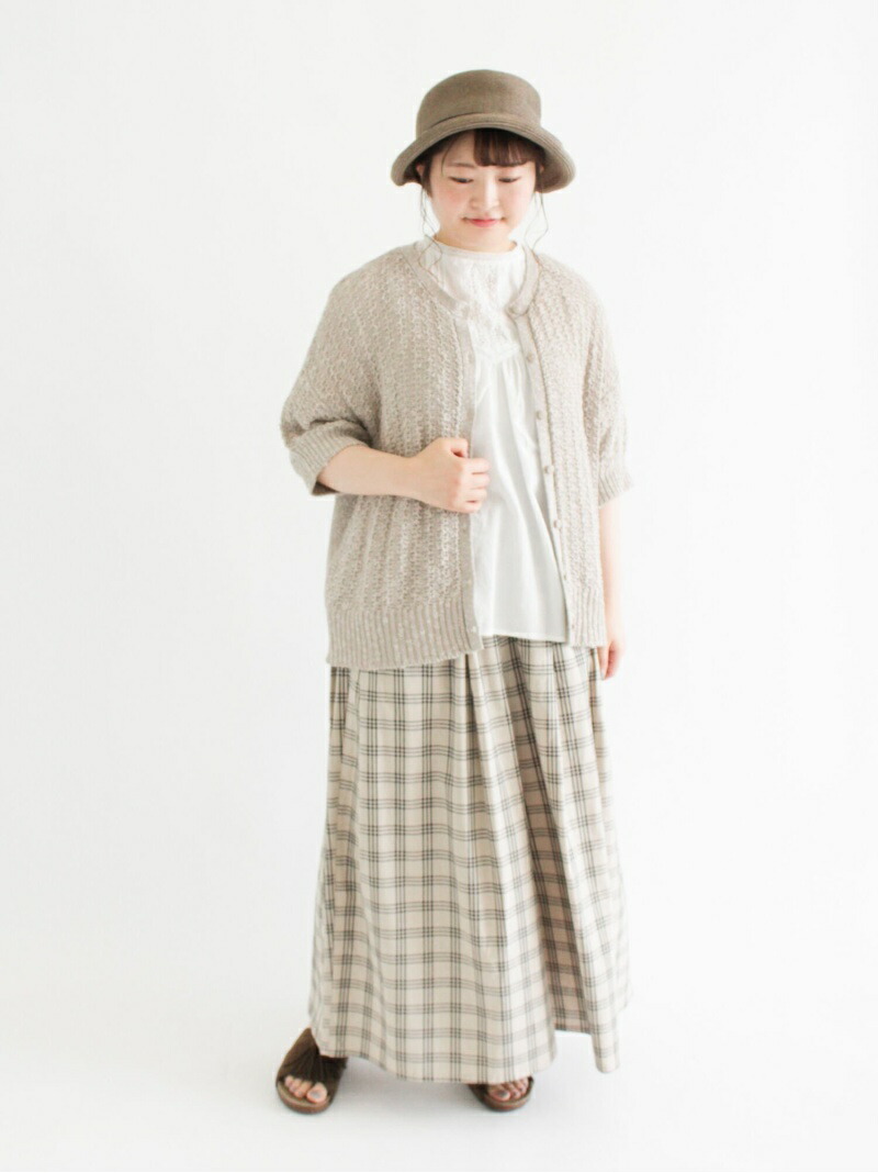 透かし柄ニットカーディガン Samansa サマンサモスモス Mos2 ニット