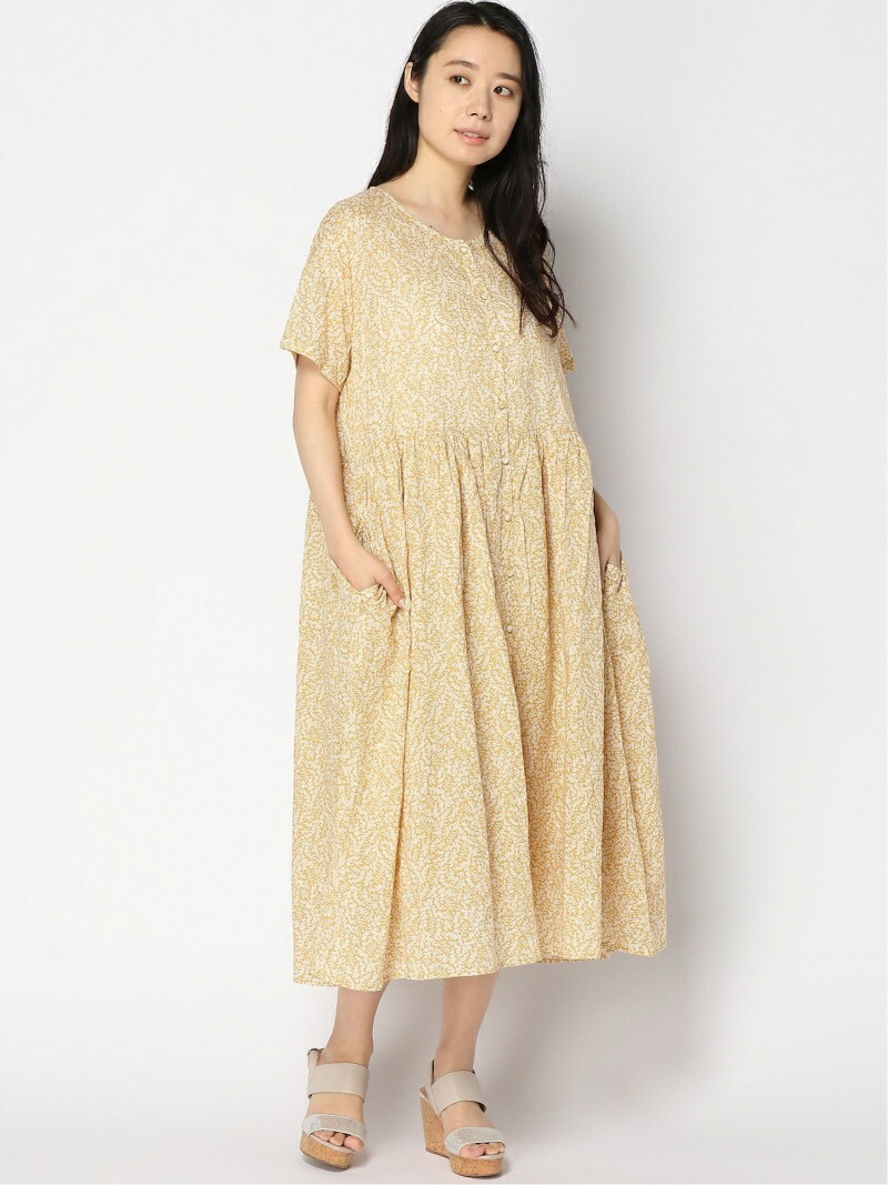 楽天市場 Rakuten Fashion Sale 50 Off リップル花柄ワンピース Samansa Mos2 サマンサモスモス ワンピース 半袖ワンピース イエロー オレンジ ネイビー Rba E 送料無料 Sm２ サマンサモスモス