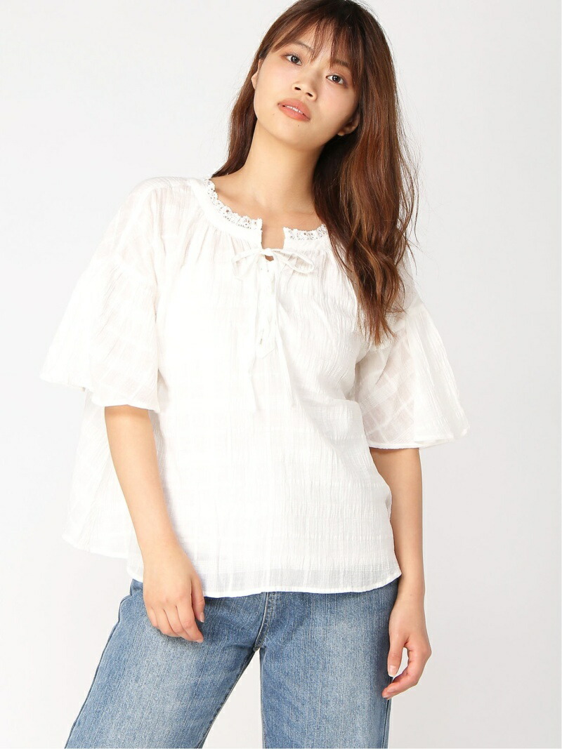 楽天市場 Rakuten Fashion Sale 50 Off チェック織り前後着衿レースブラウス Samansa Mos2 サマンサモスモス シャツ ブラウス 半袖シャツ ホワイト グレー ベージュ Rba E Sm２ サマンサモスモス