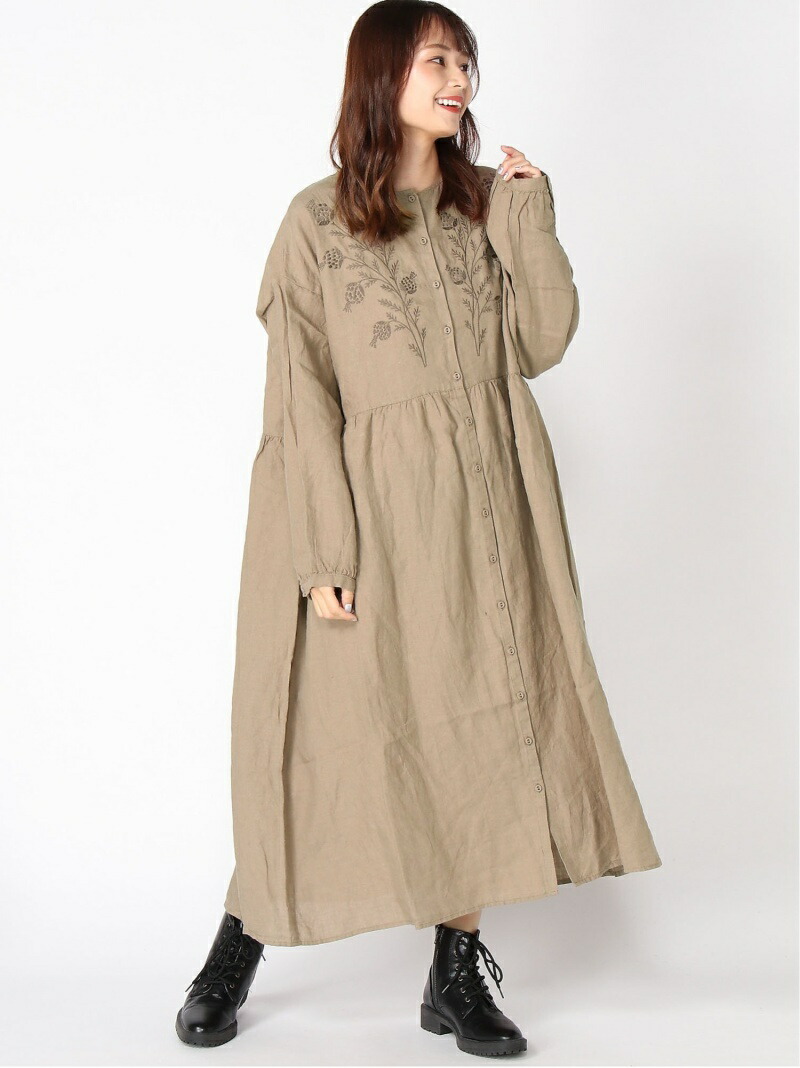 Samansa Mos2 35th Slowlinen 刺しゅう衣装 Samansa Mos2 サマンサモスモス ワンピース 長袖ワンピース 貨物輸送無料 Rakuten Fashion Bairien Yamagata Jp