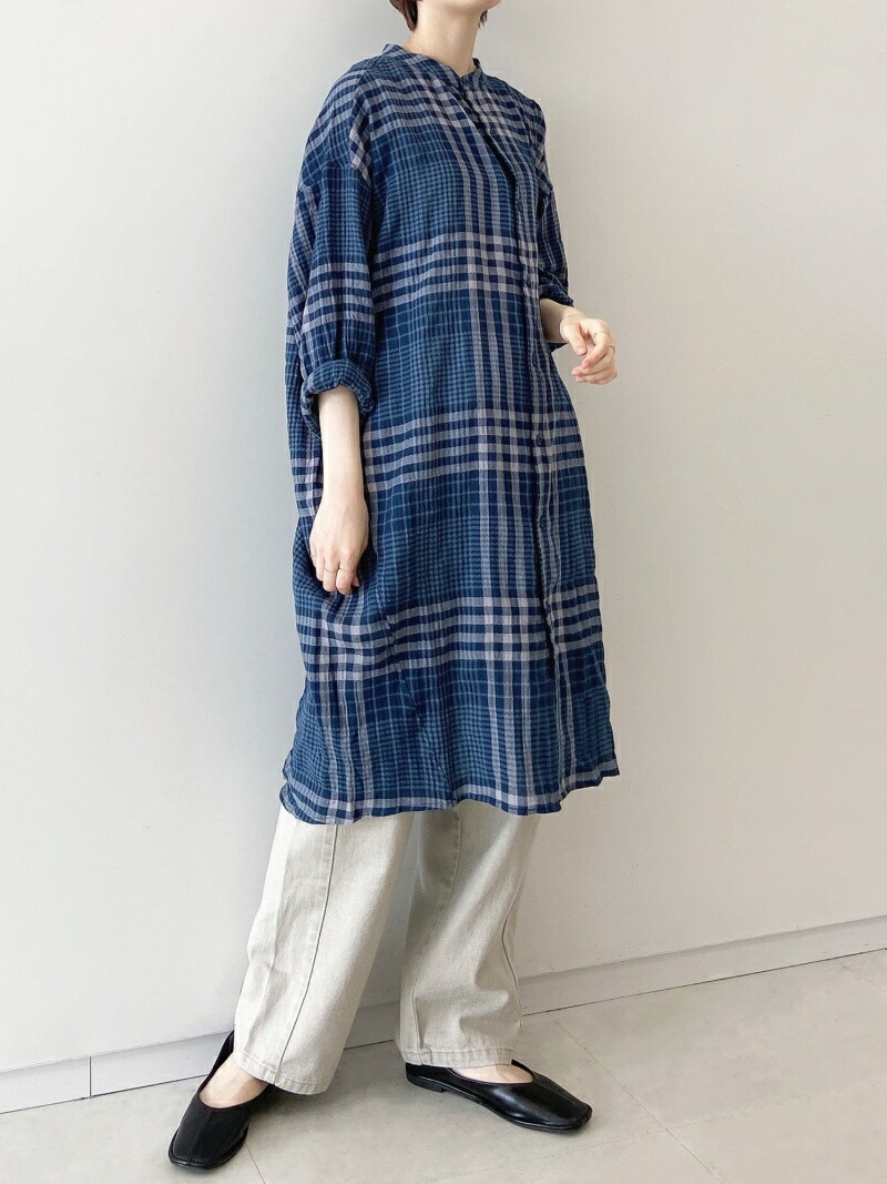 楽天市場 Blue チェック前開きワンピース Samansa Mos2 サマンサモスモス ワンピース 長袖ワンピース ネイビー ベージュ ブラウン 送料無料 Rakuten Fashion Sm２ サマンサモスモス