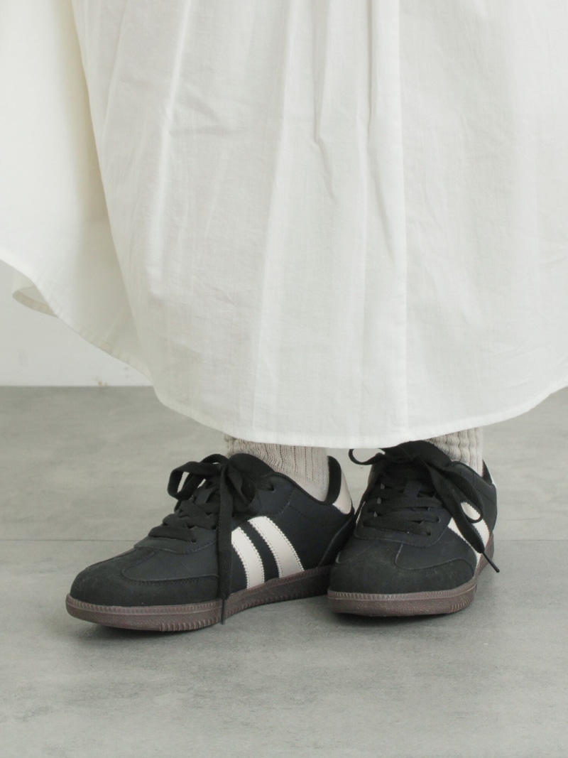 ラインスニーカー Samansa Mos2 サマンサモスモス シューズ・靴 スニーカー ブラック ベージュ【送料無料】[ Fashion]