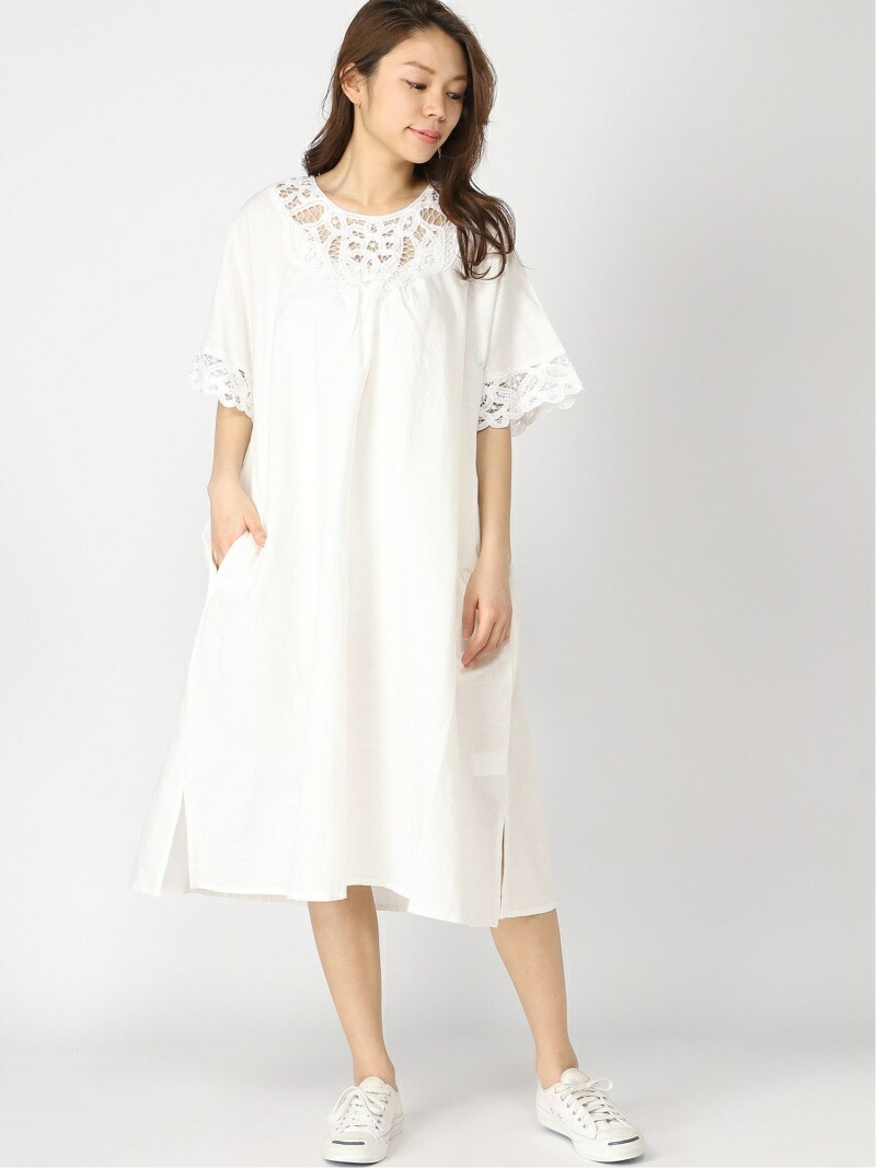 楽天市場 Rakuten Fashion Sale 50 Off バテンレースワンピース Samansa Mos2 サマンサモスモス ワンピース 半袖ワンピース ホワイト ベージュ ブラック Rba E 送料無料 Sm２ サマンサモスモス