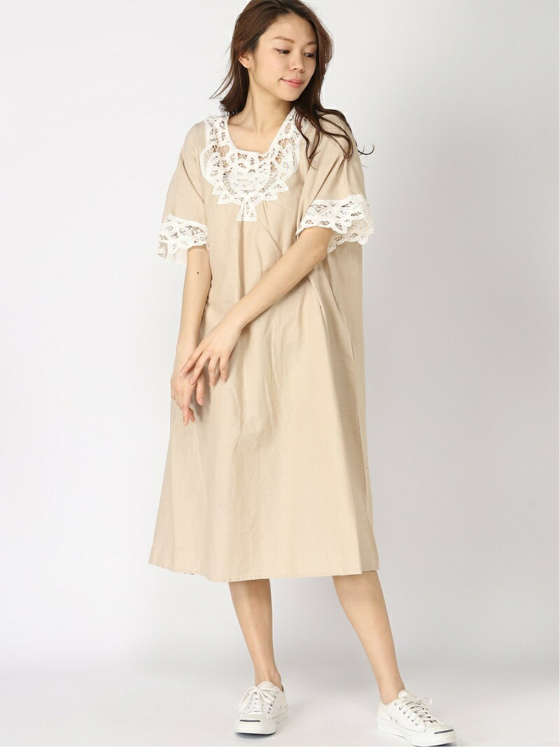 楽天市場 Rakuten Fashion Sale 50 Off バテンレースワンピース Samansa Mos2 サマンサモスモス ワンピース 半袖ワンピース ホワイト ベージュ ブラック Rba E 送料無料 Sm２ サマンサモスモス