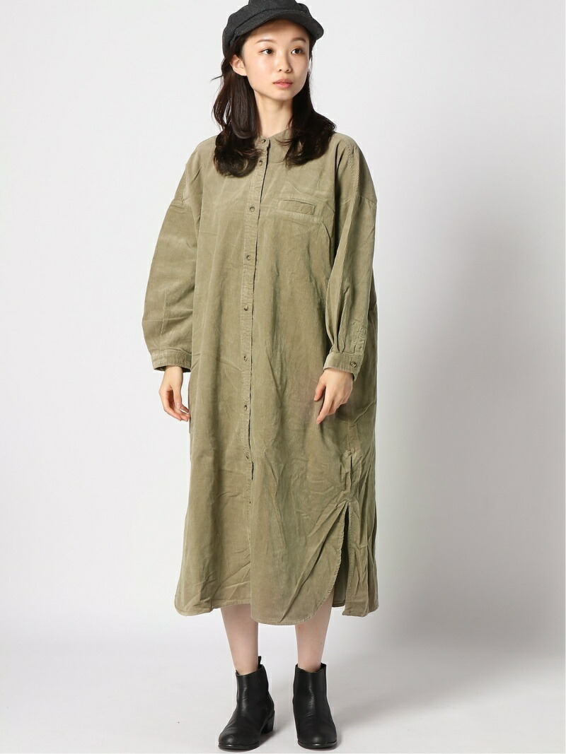 楽天市場 Rakuten Fashion Sale 60 Off コーデュロイバンドカラーワンピース Samansa Mos2 サマンサモスモス ワンピース シャツワンピース カーキ ベージュ グレー Rba E Sm２ サマンサモスモス