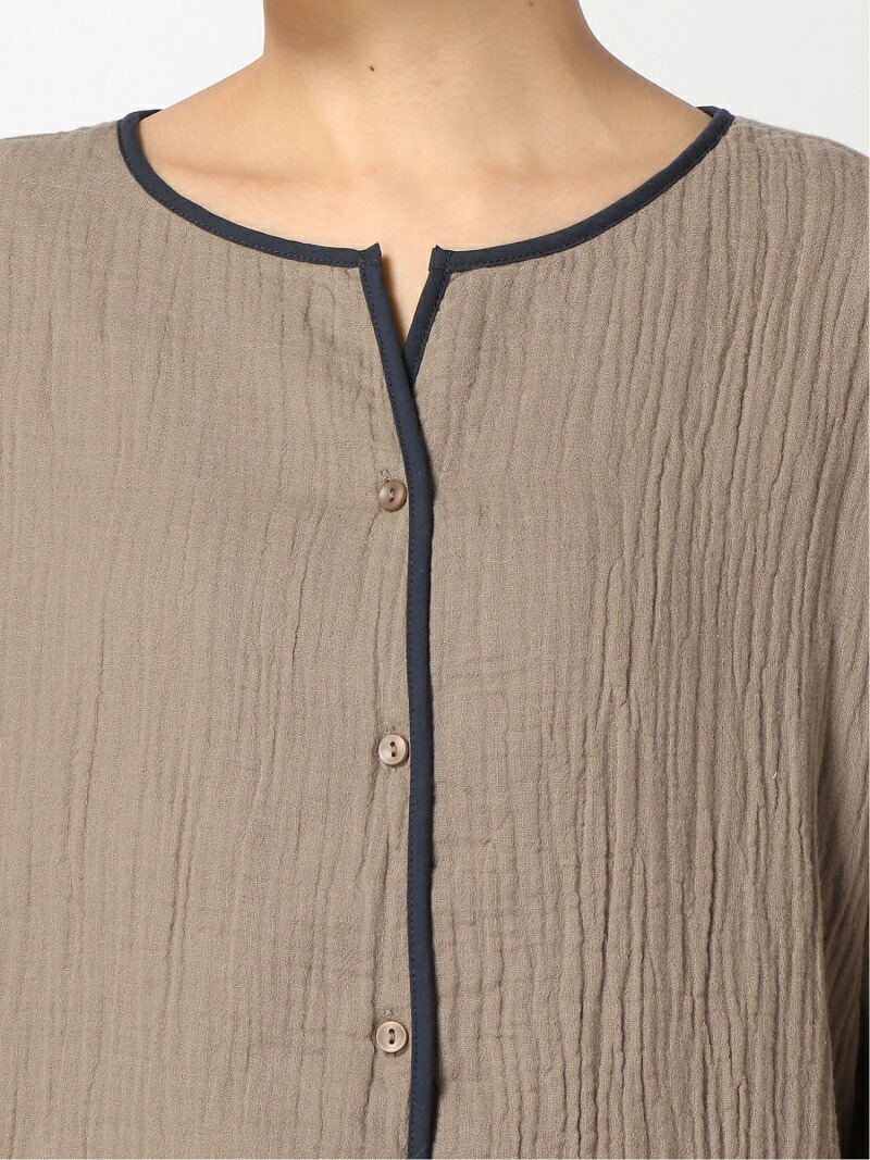 Et Grenier ダブルガーゼパイピングワンピース Et Grenier サマンサモスモス ワンピース 長袖ワンピース グリーン ブラウン 送料無料 Rakuten Fashion Hazelwoodconst Com