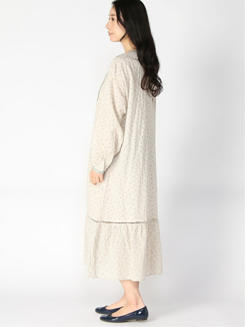 楽天市場 Sale 50 Off 花柄プリントパイピングワンピース Samansa Mos2 サマンサモスモス ワンピース 長袖ワンピース グレー ベージュ グリーン Rba E 送料無料 Rakuten Fashion Sm２ サマンサモスモス