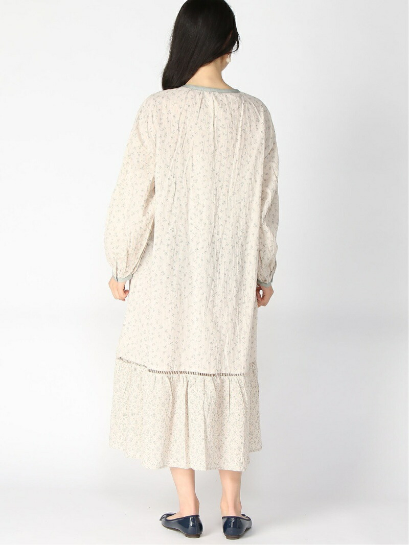 楽天市場 Sale 50 Off 花柄プリントパイピングワンピース Samansa Mos2 サマンサモスモス ワンピース 長袖ワンピース グレー ベージュ グリーン Rba E 送料無料 Rakuten Fashion Sm２ サマンサモスモス