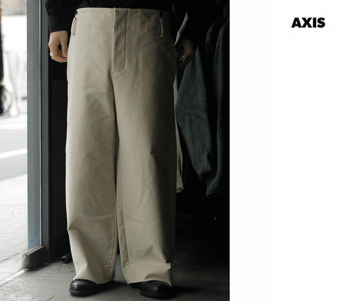 アクシス AXIS 甘撚ドビークロス プレミアムスエード ワイド パンツ Dobby Cloth Wide Pants (P002-25AW) 27,720円