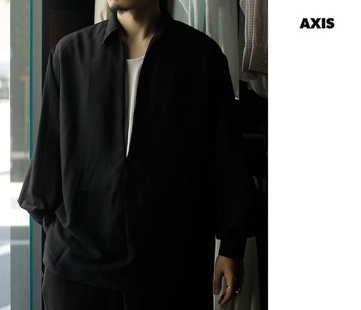 アクシス AXIS ライト ウール シルク スキッパー シャツ Light Wool Silk Skipper Shirt (CH001-26SS)
