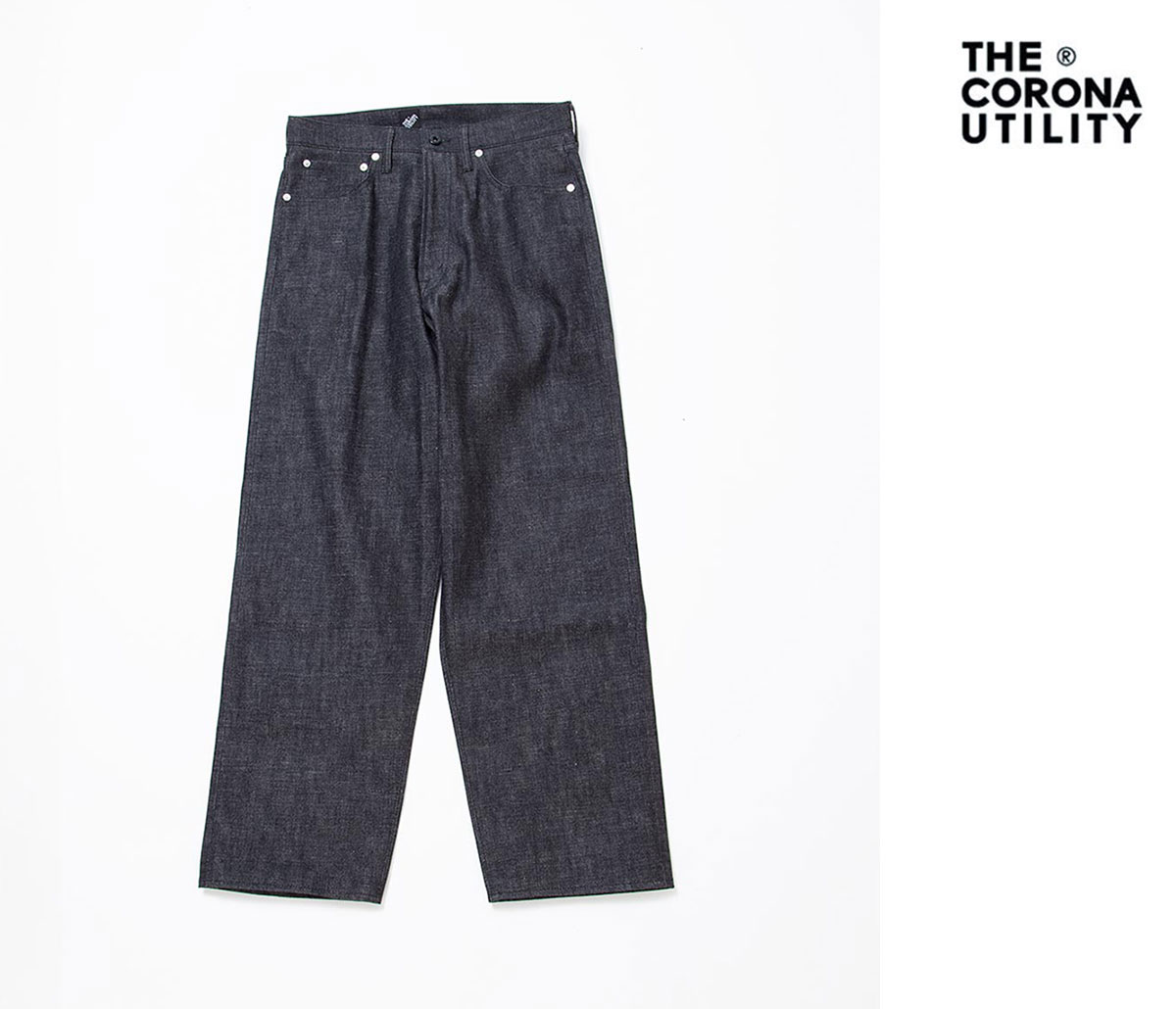 20%OFF セール ザ コロナユーティリティ THE CORONA UTILITY 13.5オンス セルビッジ ブラック 5ポケット デニム パンツ 13.5oz SELVEDGE BLACK W05 FIVE POCKET DENIM PANTS (CP005-26-02)｜アンドフェブ