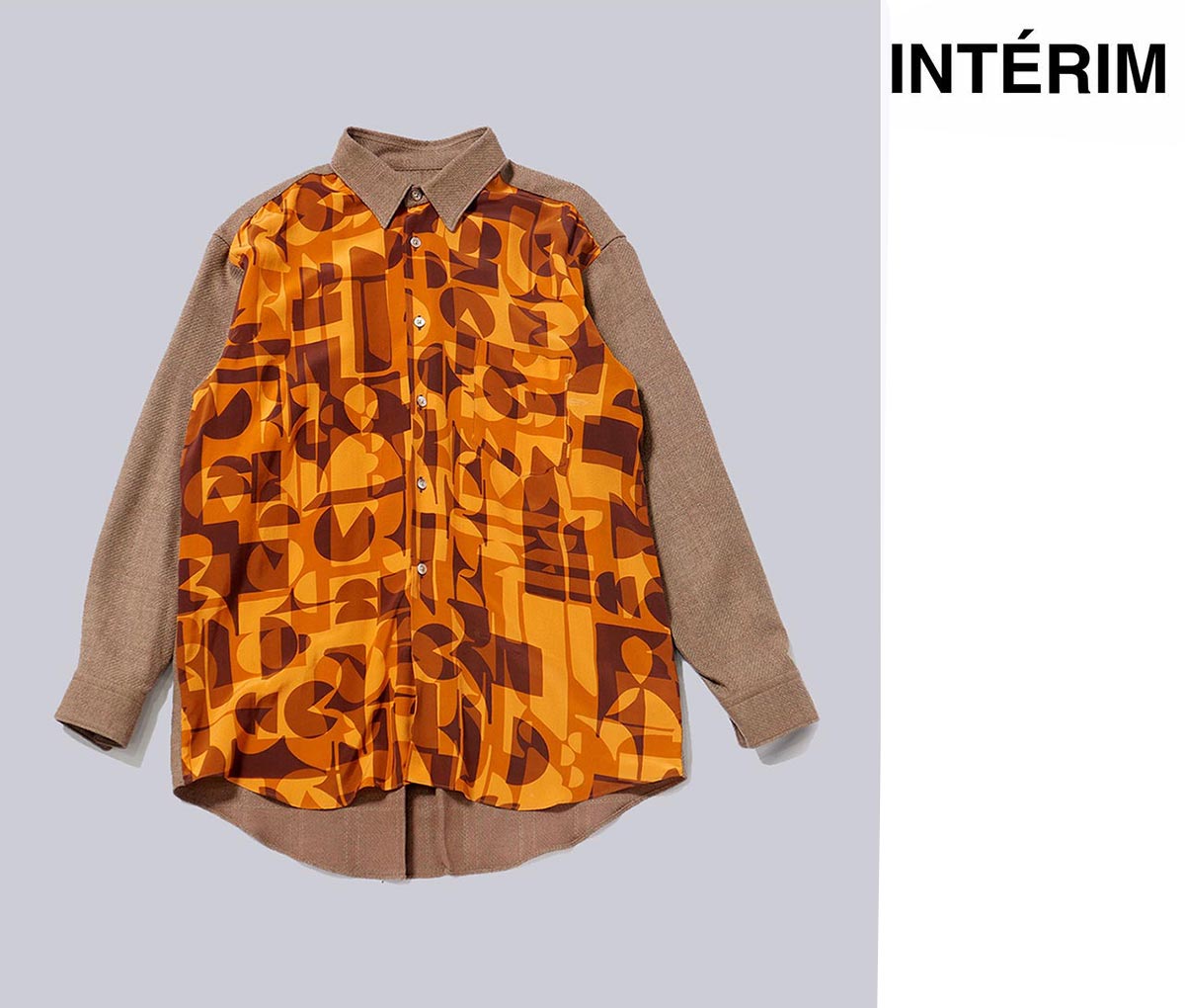 20%OFF セール インテリム INTERIM シルク / コットン ウール カシミヤ デッドストック エクスチェンジ L/S レギュラーカラー シャツ SILK / COTTON WOOL CASHMERE DEADSTOCK EXCHANGE L/S REGULAR SHIRTS (IT25A173)|アンドフェブ