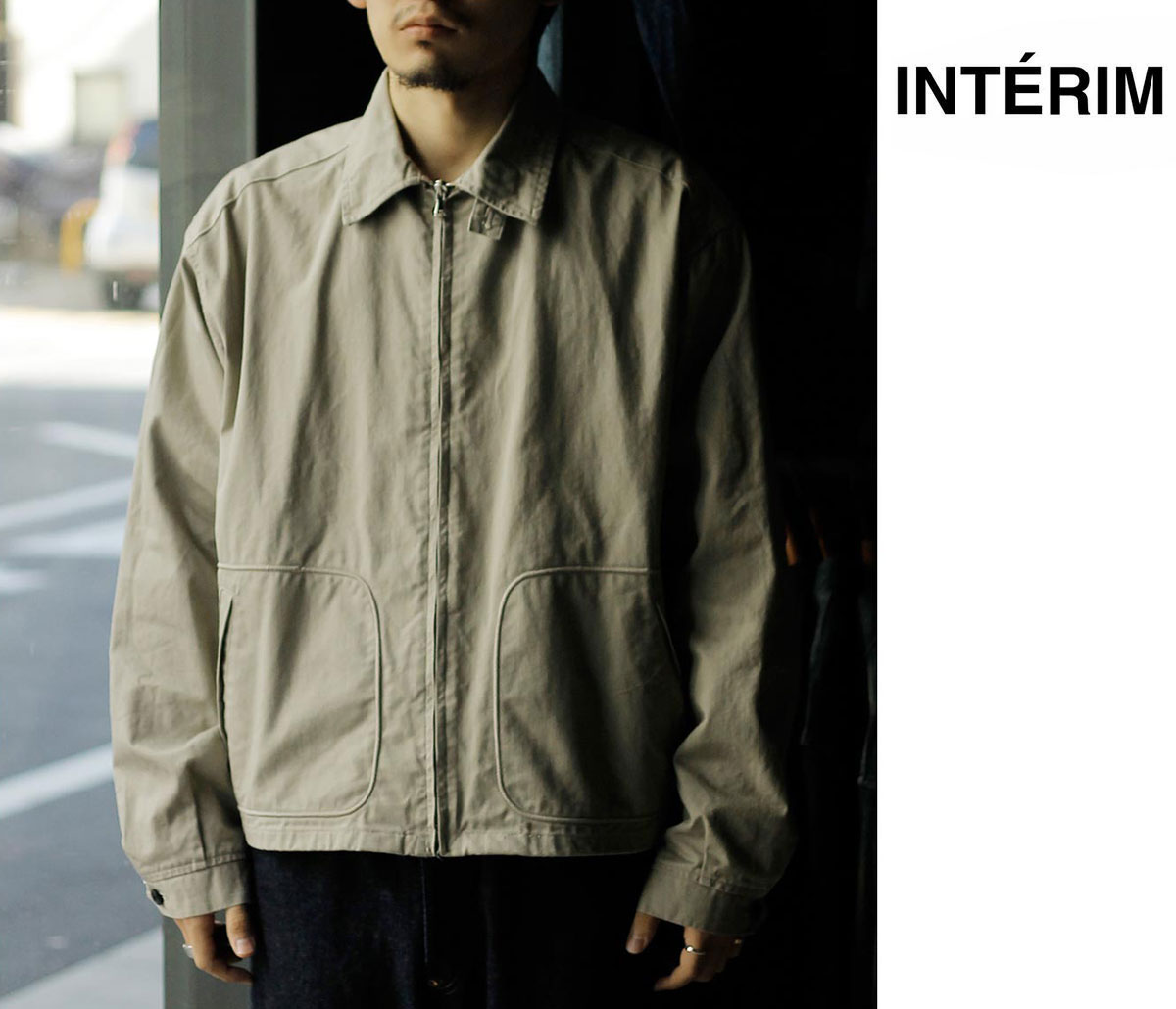 インテリム INTERIM 布切れ 洗濯機 チノ ハイパービッグ ドリズラー 上衣 FABRIC WASHER CHINO HYPER BIG SHORT DRIZZLER JACKET (IT26S005) メンズファッション-コート・ジャケット