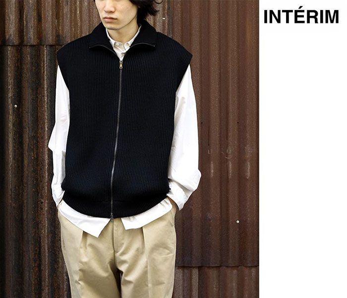インテリム INTERIM ハイパービッグ ハンドフレーム ドライバーズ ジップ ニットベスト HYPER BIG HAND FRAMED DRIVERS ZIP KNIT VEST (IT24A071) 35,750円