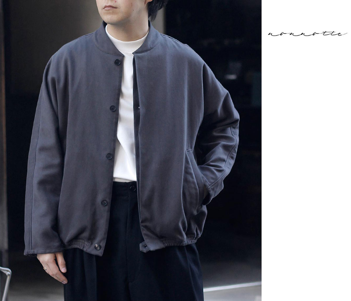 楽天市場】nonnotte / ノノットDraping No Collar N Jacket