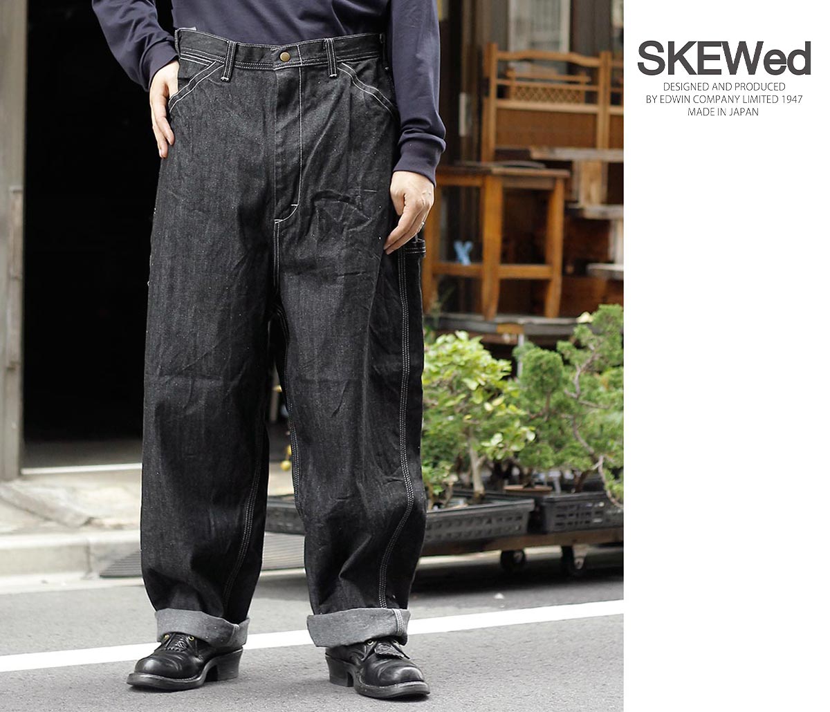 【美品】 black&white ポケット ラインストーンパンツ 2 紺 楽天市場】スキュー SKEWed ストーンウォッシュ ブラックデニム コイン