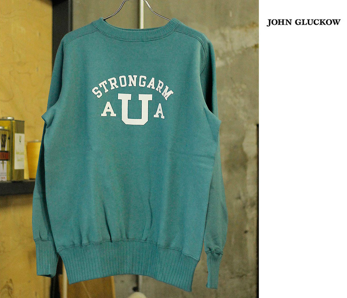 ジョングラッコー JOHN GLUCKOW アルバート 流汗 針抜き肋筋 フリーダムスリーブ The Albert Sweat \"STRONGARM UAA\"" (JG-CS24-s)"
